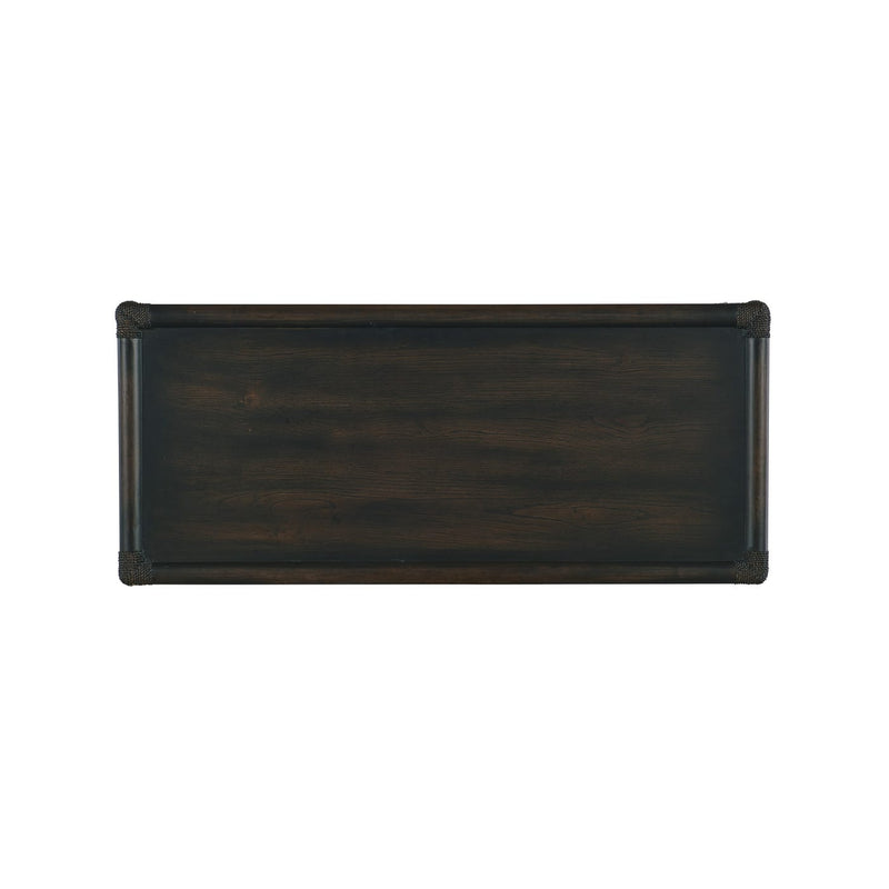 Retreat Pole Rattan Five-Drawer Chest - Black Sand