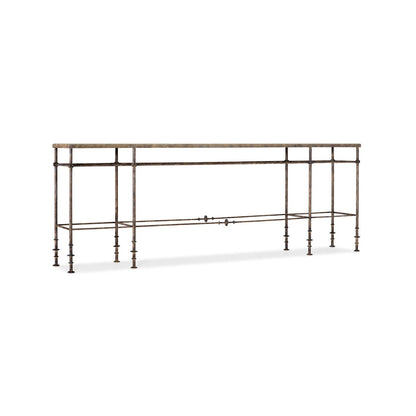 La Grange St James Metal and Stone Console
