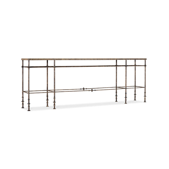 La Grange St James Metal and Stone Console
