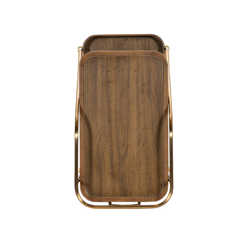 Commerce and Market Walnut Wine and Bar Cart