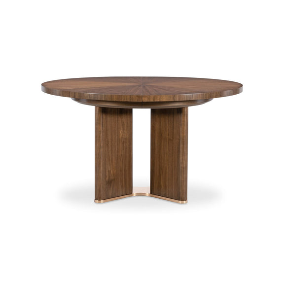 Eleana Round Dining Table with One 20-inch Leaf