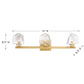 Castello 3-Light Bathroom Vanity Light