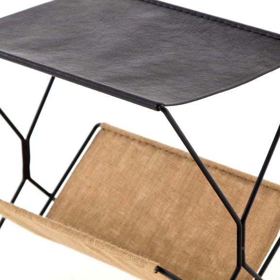 Monarch Magazine Rack - Distressed Black