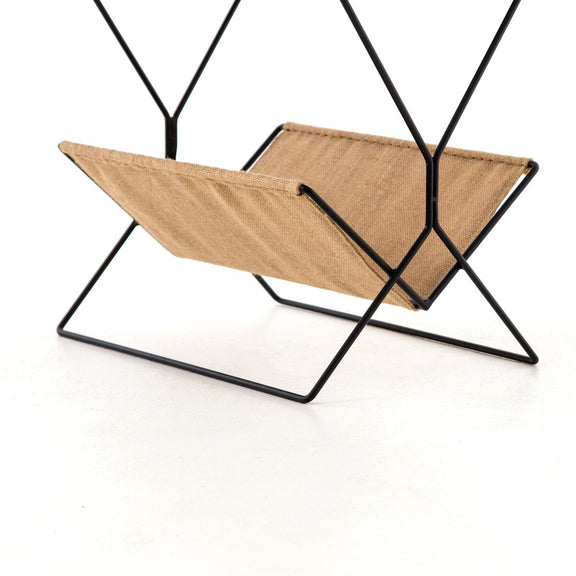 Monarch Magazine Rack - Distressed Black