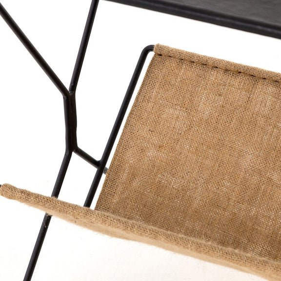 Monarch Magazine Rack - Distressed Black