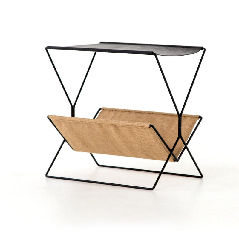 Monarch Magazine Rack - Distressed Black