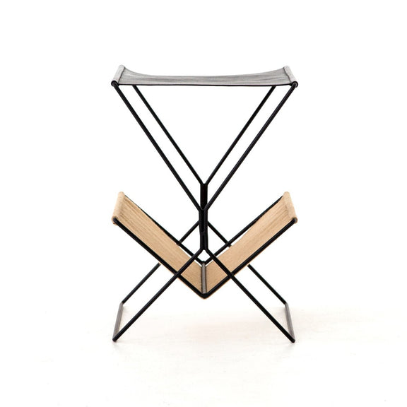 Monarch Magazine Rack - Distressed Black