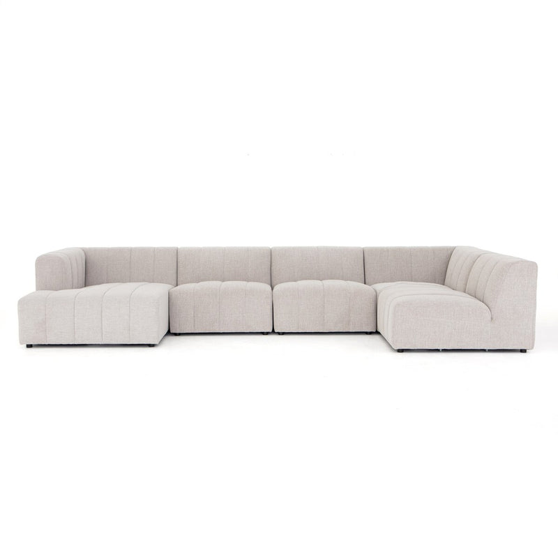 Langham Channeled 5-Piece Sectional - Napa Sandstone