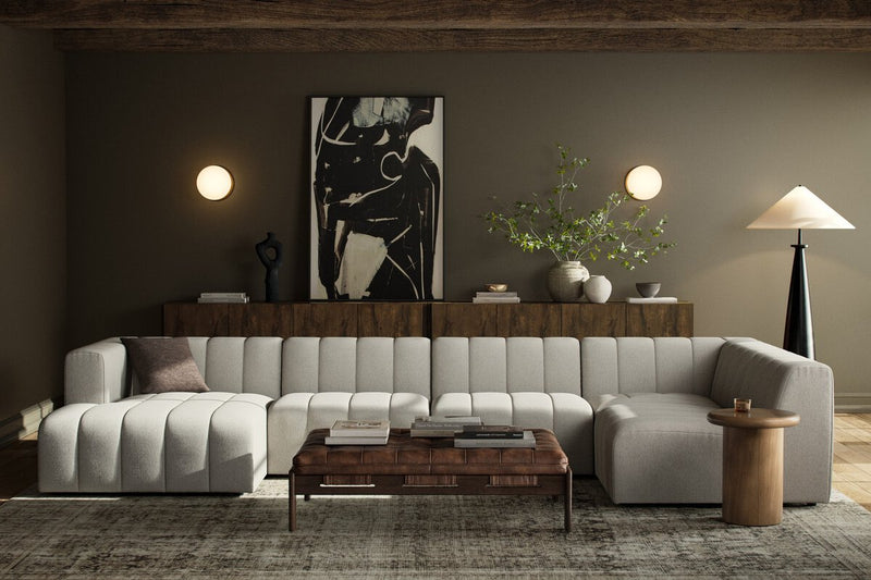 Langham Channeled 5-Piece Sectional - Napa Sandstone