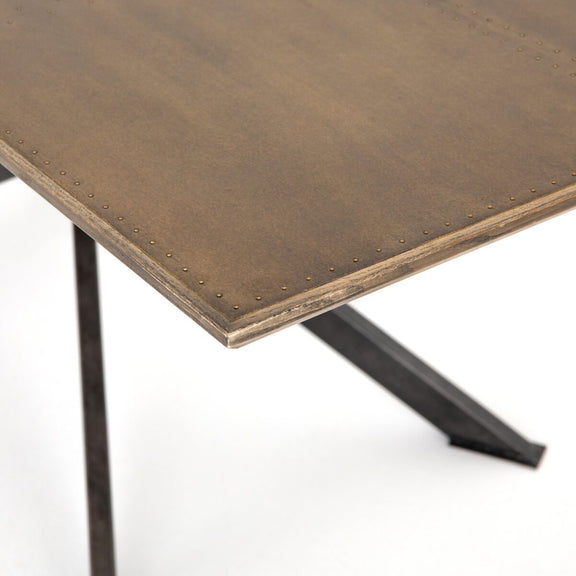 Spider Dining Table - Bright Brass Clad