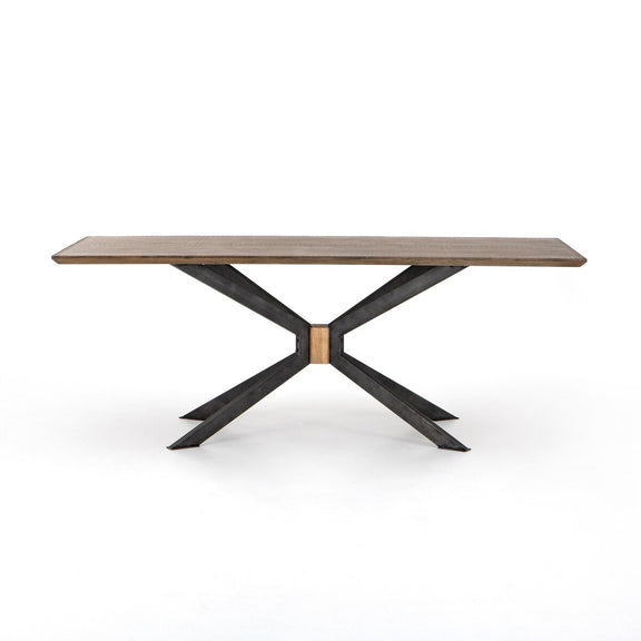 Spider Dining Table - Bright Brass Clad