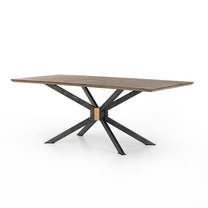 Spider Dining Table - Bright Brass Clad