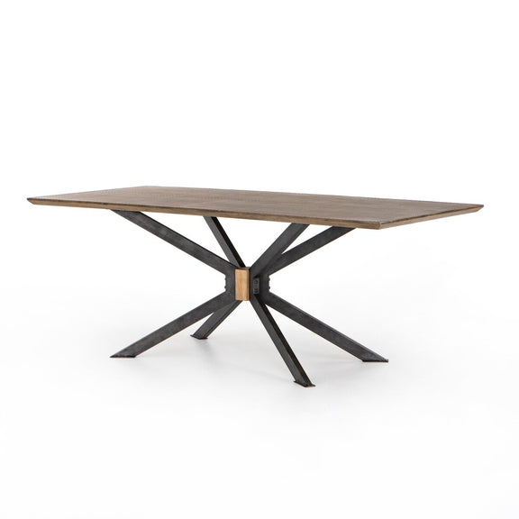 Spider Dining Table - Bright Brass Clad