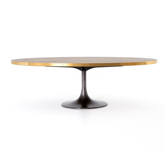 Evans Oval Dining Table - Reclaimed Burnt Oak