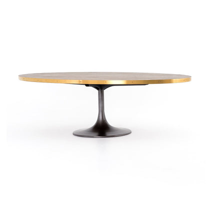 Evans Oval Dining Table - Reclaimed Burnt Oak