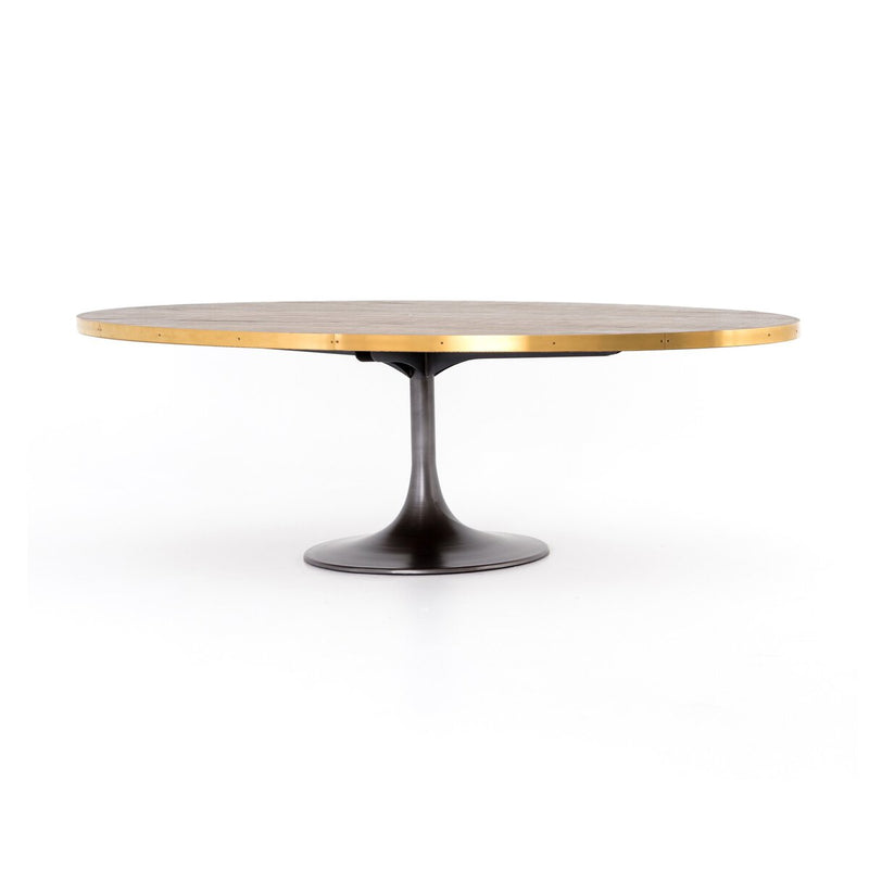 Evans Oval Dining Table - Reclaimed Burnt Oak
