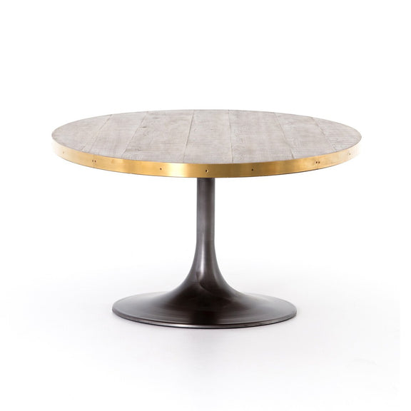 Evans Oval Dining Table - Reclaimed Burnt Oak