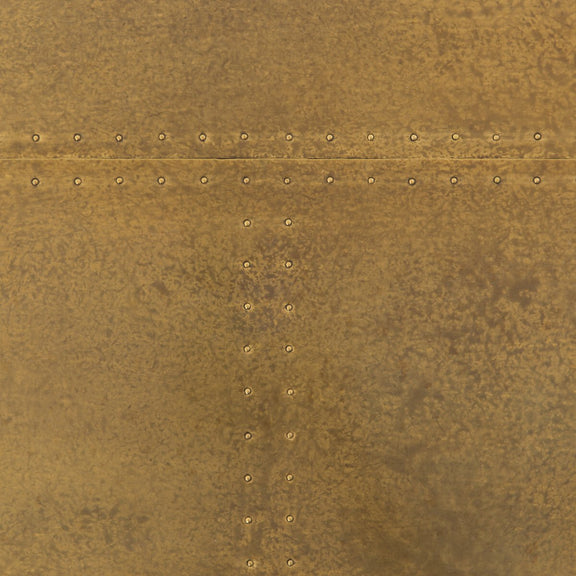 Powell Dining Table - Bright Brass Clad