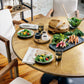 Powell Dining Table - Bright Brass Clad