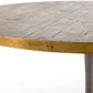 Evans Round Dining Table - Reclaimed Burnt Oak