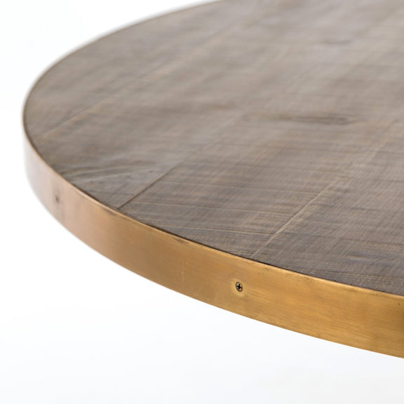 Evans Round Dining Table - Reclaimed Burnt Oak