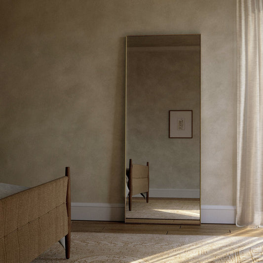 Bellvue Floor Mirror - Polished Brass