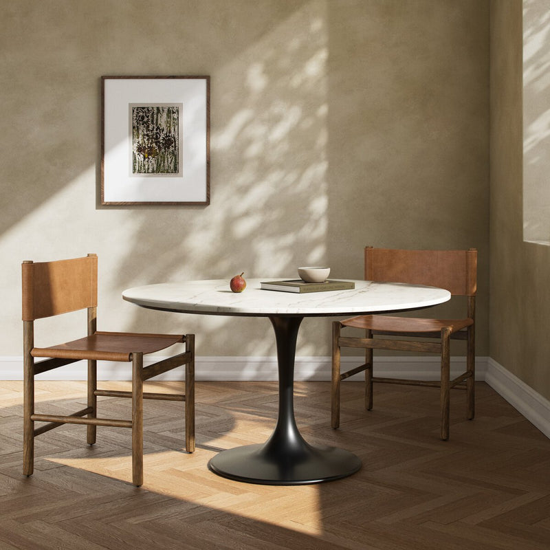Powell Dining Table - White Marble