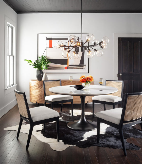 Powell Dining Table - White Marble