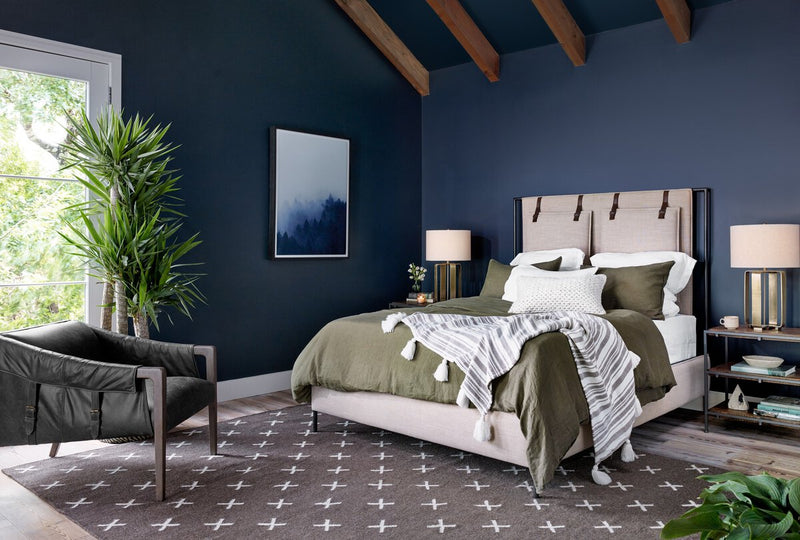 Leigh Upholstered Bed - Palm Ecru