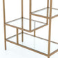 Helena Brass Bookcase - Worn Brass