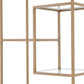 Helena Brass Bookcase - Worn Brass