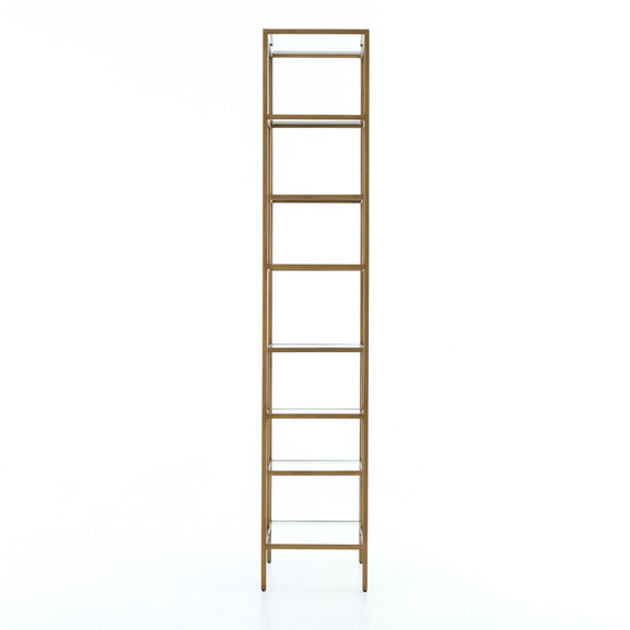 Helena Brass Bookcase - Worn Brass