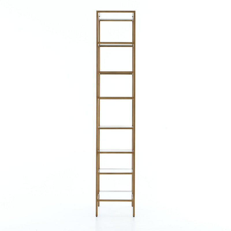 Helena Brass Bookcase - Worn Brass