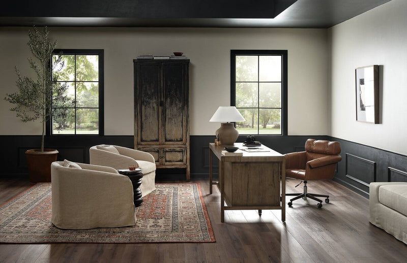 Suspension Desk - Rustic Grey Veneer