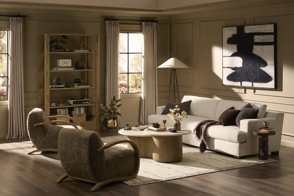 Lloyd Bookcase - Aged Natural Oak Veneer