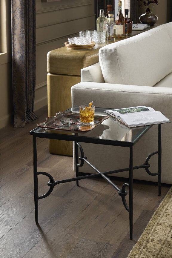 Babylon End Table - Tempered Glass