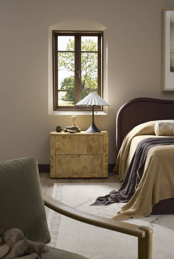 Mullins Nightstand - Natural Mappa Burl