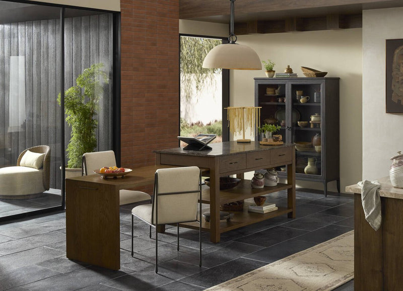 Alden Cabinet - Worn Black Oak Veneer