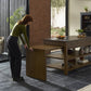 Divina Kitchen Island - Warm Grey Marble