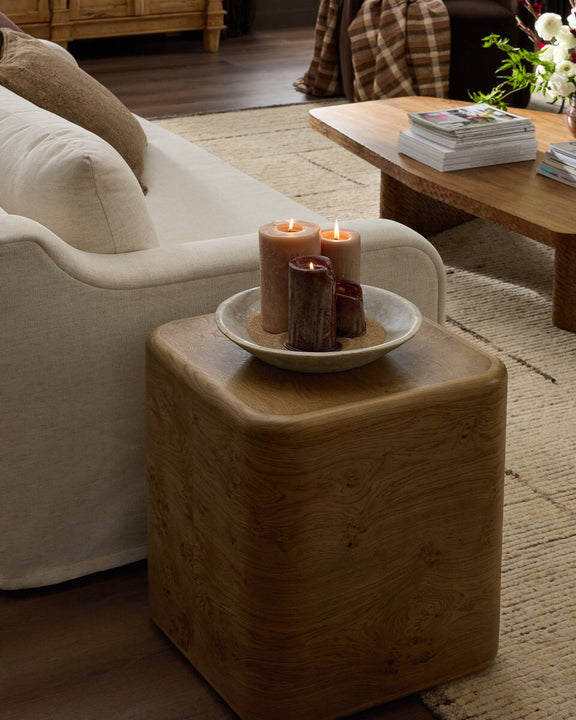 Talessi End Table - Wheat Medium Burl Oak
