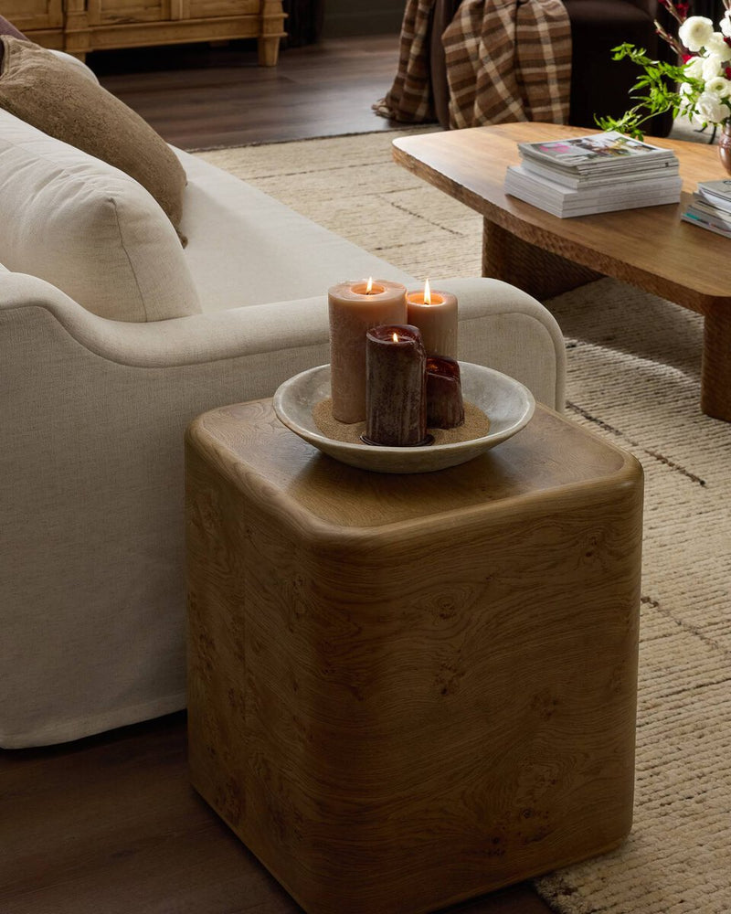 Talessi End Table - Wheat Medium Burl Oak