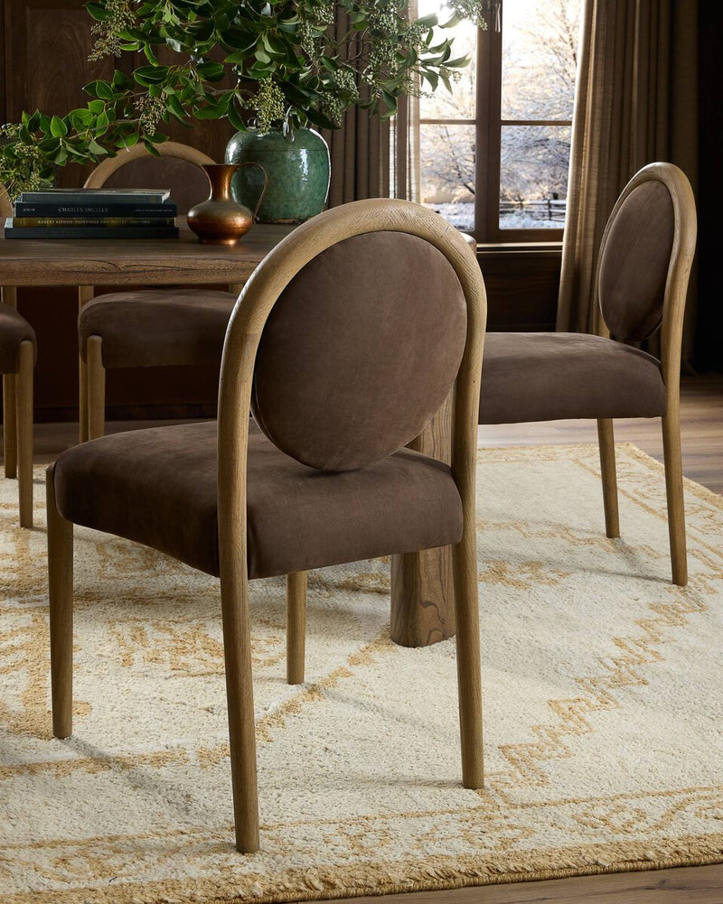 Prentiss Dining Chair - Nubuck Cigar