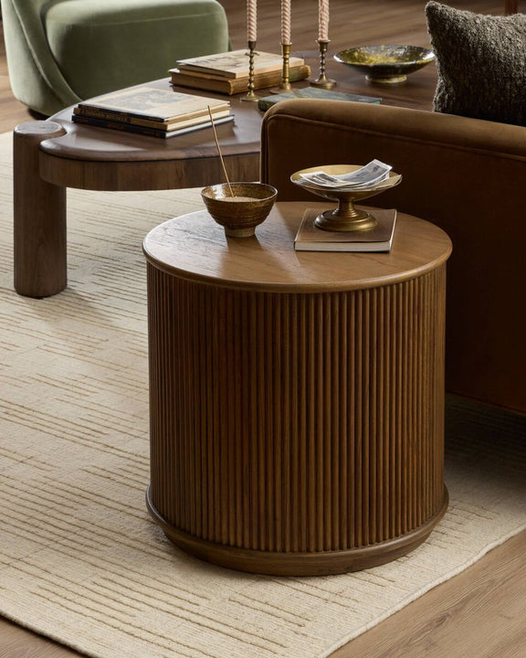 Ona End Table - Amber Mindi Veneer