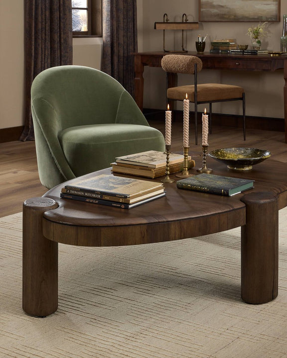 Kamira Oval Coffee Table - Dark Spalted Primavera
