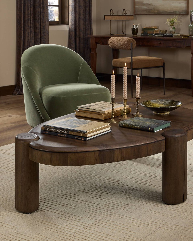 Kamira Oval Coffee Table - Dark Spalted Primavera