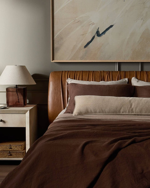 Saylor Table Lamp - Brown Cast Glass