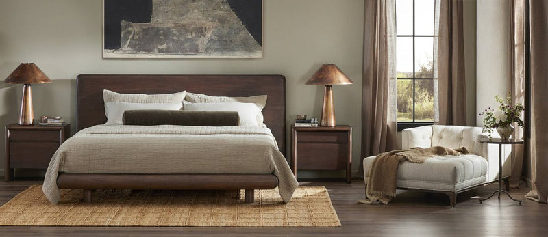 Nigel Bed - Rustic Brown Acacia