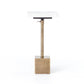 Sirius Adjustable Accent Table - White Marble