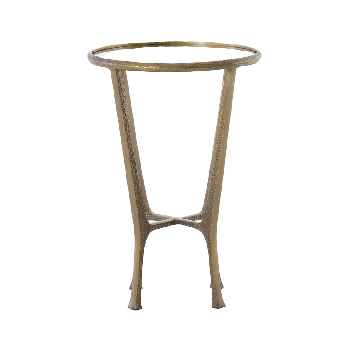 Creighton End Table - Aged Brass