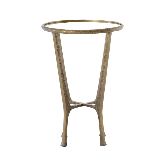 Creighton End Table - Aged Brass